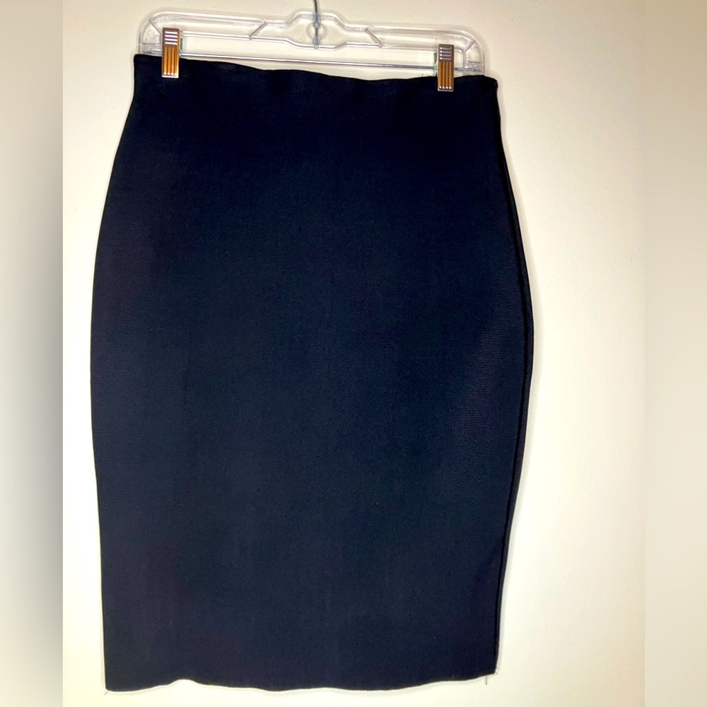 NWT Haute Monde Black Bandage Pencil Skirt